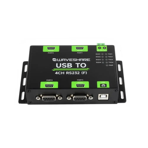 Waveshare Isolated USB to 4-Ch RS232 Converter, USB to Serial Adapter, FT4232HL Chip, Mac / Linux / Android / Windows