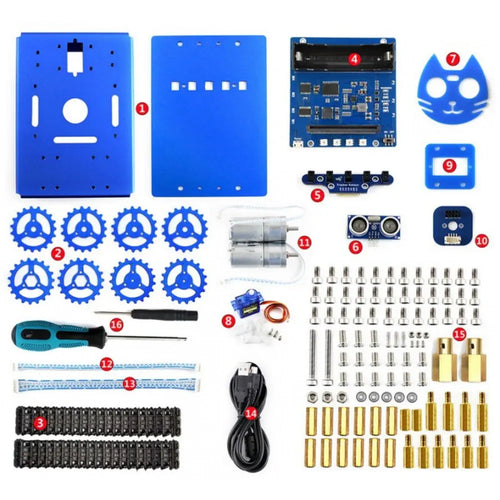 Waveshare KitiBot Starter Tracked Robot Building Kit Based on BBC micro:bit