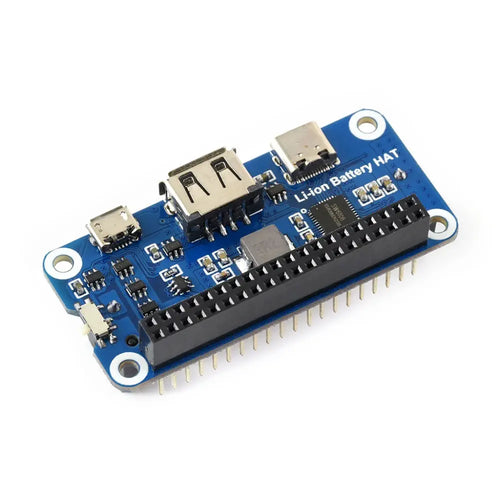 Waveshare Li-Ion Battery HAT for Raspberry Pi, 5V Output, Quick Charge