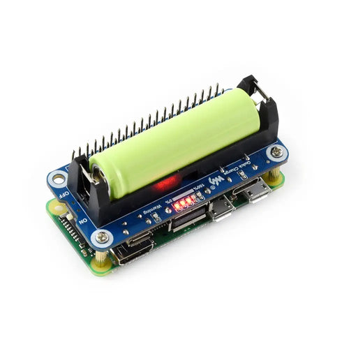 Waveshare Li-Ion Battery HAT for Raspberry Pi, 5V Output, Quick Charge