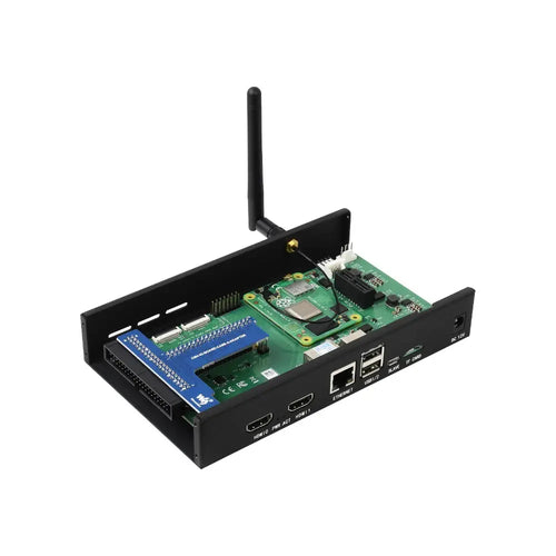 Waveshare Metal Box (A) for Raspberry Pi Compute Module 4 IO Board w/ Cooling Fan