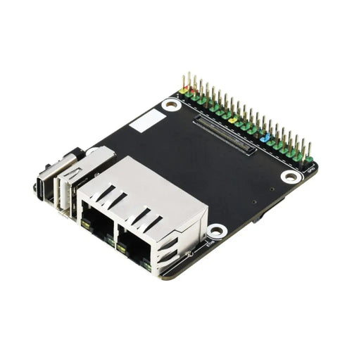 Waveshare Mini Dual Gigabit Ethernet Mini-Computer Kit for Raspberry Pi Compute Module 4 (Board, Case, EU Power)