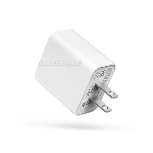 Waveshare PD30W Dual-Port Fast Charger, USB Type-A/Type-C Wall Charger Block, US Plug