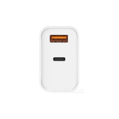 Waveshare PD30W Dual-Port Fast Charger, USB Type-A/Type-C Wall Charger Block, US Plug