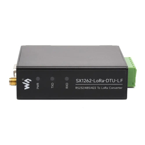 Waveshare Rail-mount SX1262 LoRa Data Transfer Unit, RS232/RS485/RS422 to LoRa (EU Power Supply + Serial Cable)