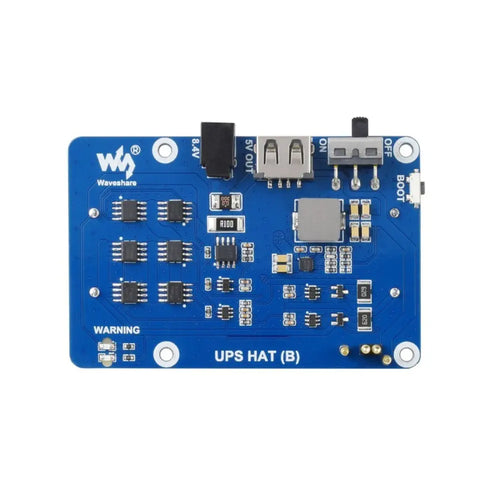 Waveshare Uninterruptible Power Supply UPS HAT (B) for Raspberry Pi, 5V Output, up to 5A Current, Pogo Pins Connector (EU)