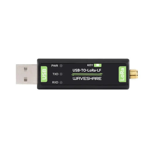 Waveshare USB to LoRa Data Transfer Module, Based on SX1262 (LF, XTAL Crystal)