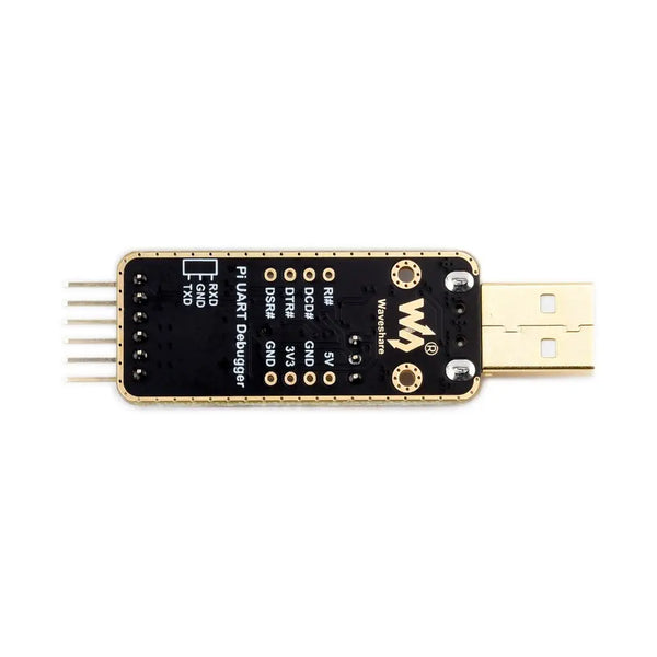 Waveshare USB to UART Debugger Module for Raspberry Pi 5, Type-A Port, Onboard UART Connector