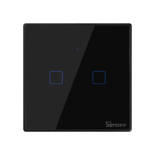 SONOFF TX Series WiFi Wall Switch (T3, EU, 2 Gang, Black)