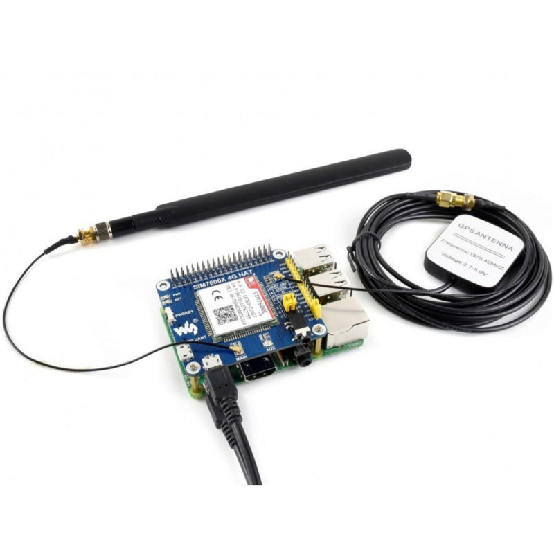 4G/3G/2G/GSM/GPRS/GNSS HAT for Raspberry Pi (Europe, SE-Asia, W-Asia, Africa)
