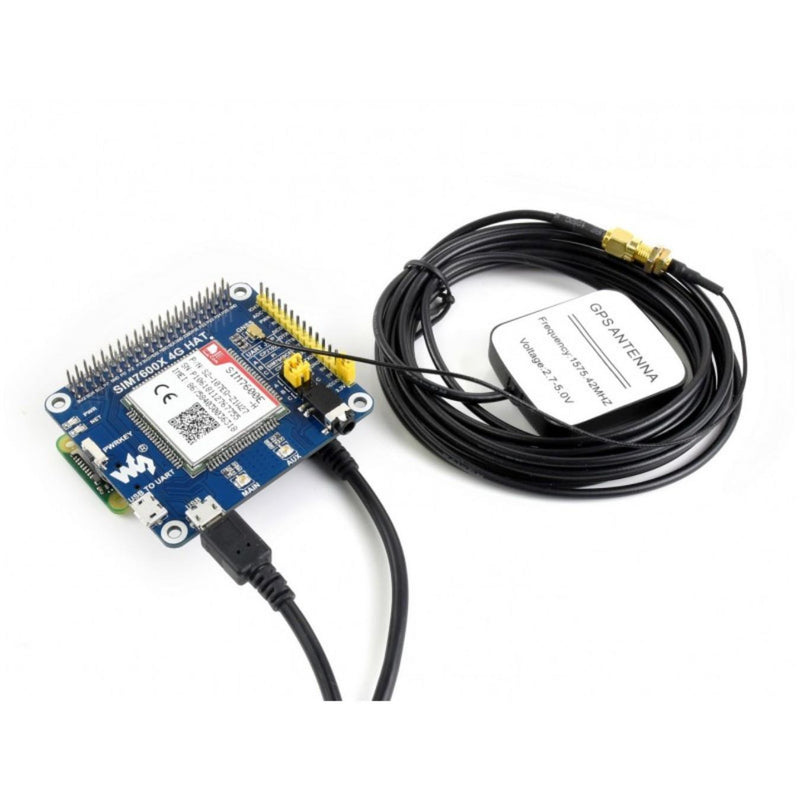 4G/3G/2G/GSM/GPRS/GNSS HAT for Raspberry Pi (Europe, SE-Asia, W-Asia, Africa)