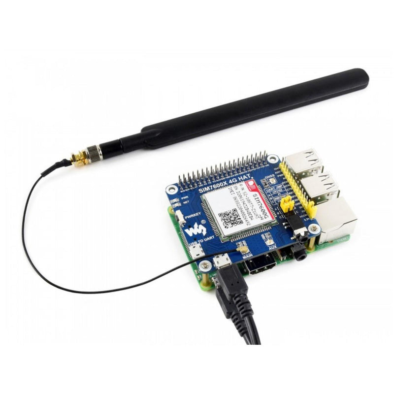 4G/3G/2G/GSM/GPRS/GNSS HAT for Raspberry Pi LTE CAT4 (Global Version)