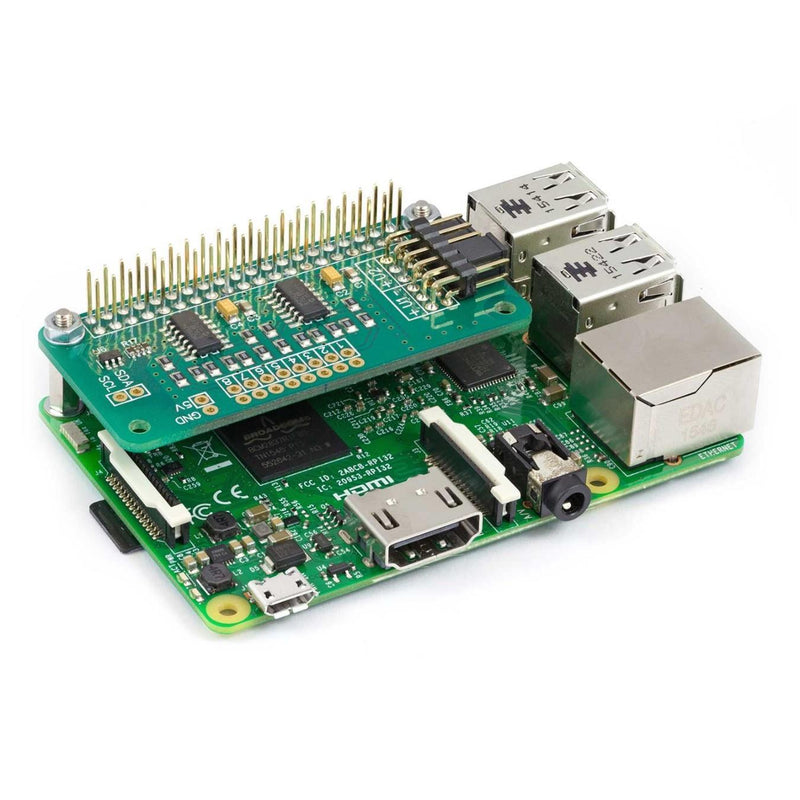8 Channel 17-bit Analog to Digital Converter for Raspberry Pi Zero