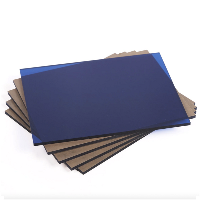 Acrylic 3mm Sheet 4 x 5 inch Blue (5x)