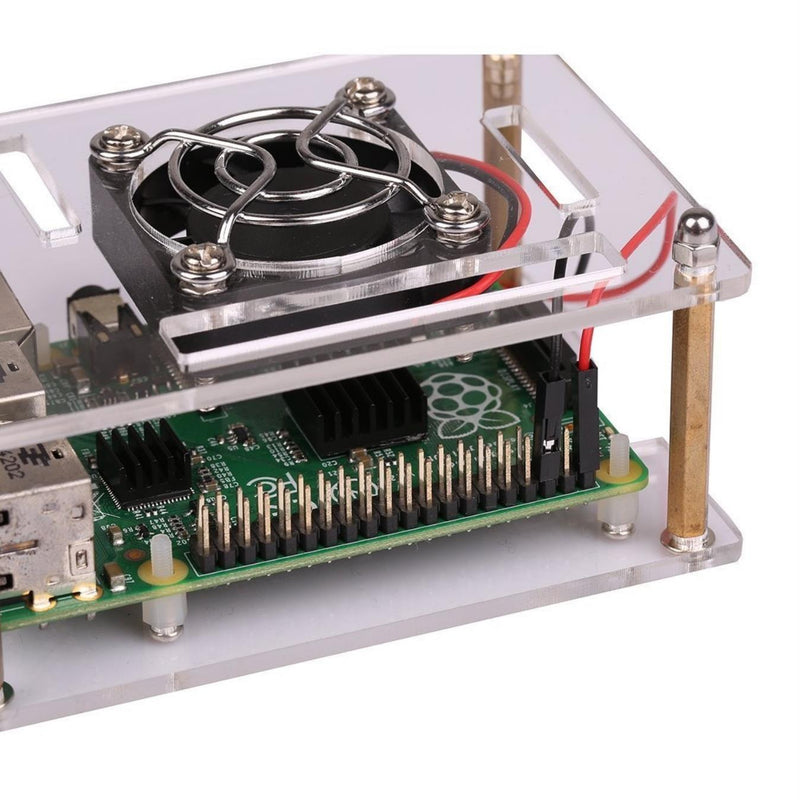Acrylic Clear Enclosure w/ Cooling Fan for Raspberry Pi