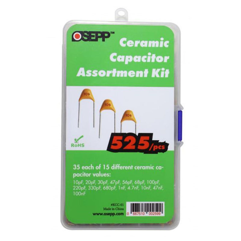 OSEPP Ceramic Capacitor Assortment Kit (525x)