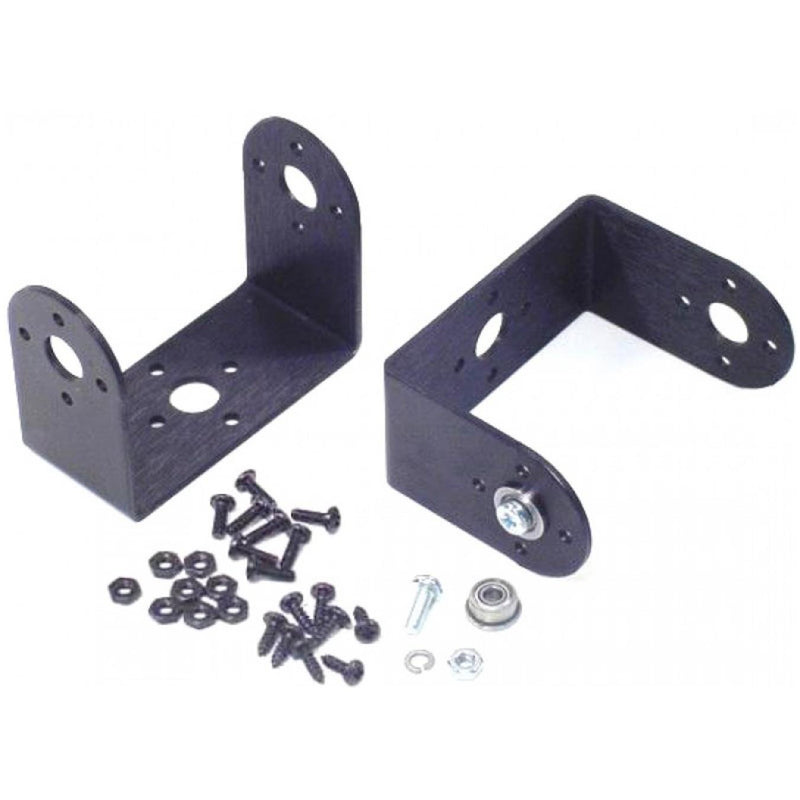Lynxmotion Aluminum "C" Servo Bracket with Ball Bearings Two Pack ASB-09
