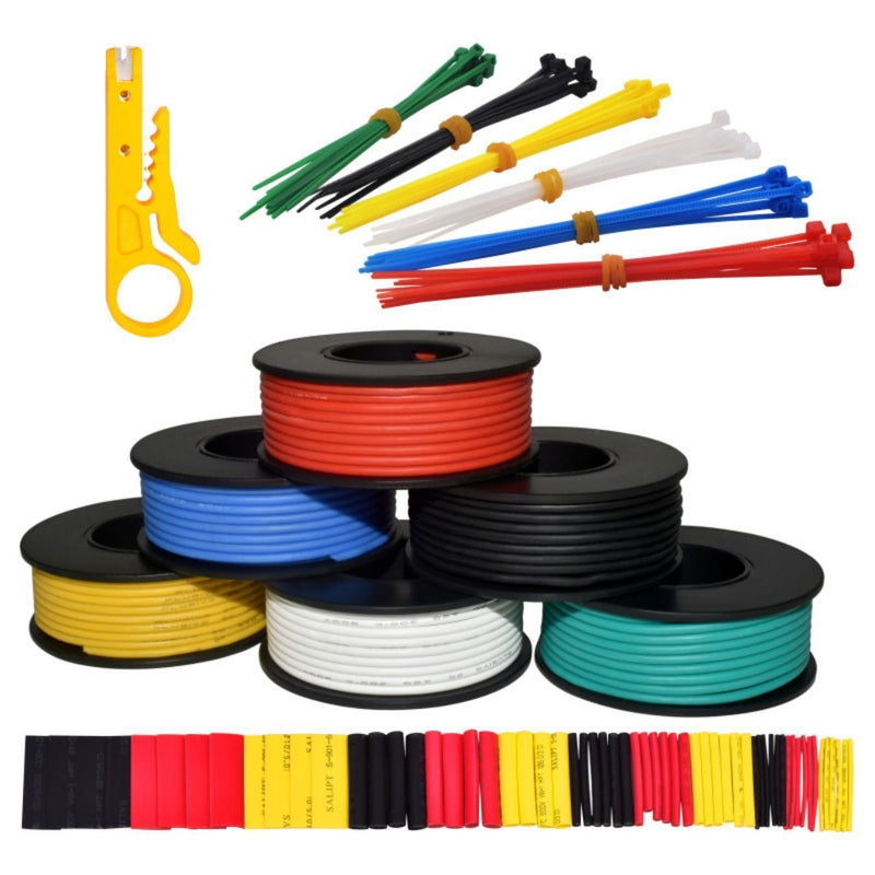 Plusivo 20AWG Hook Up Wire Kit - 6 Colors (7m each)