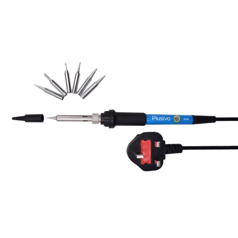 Plusivo Soldering Kit w/ Diagonal Wire Cutter (UK Plug)