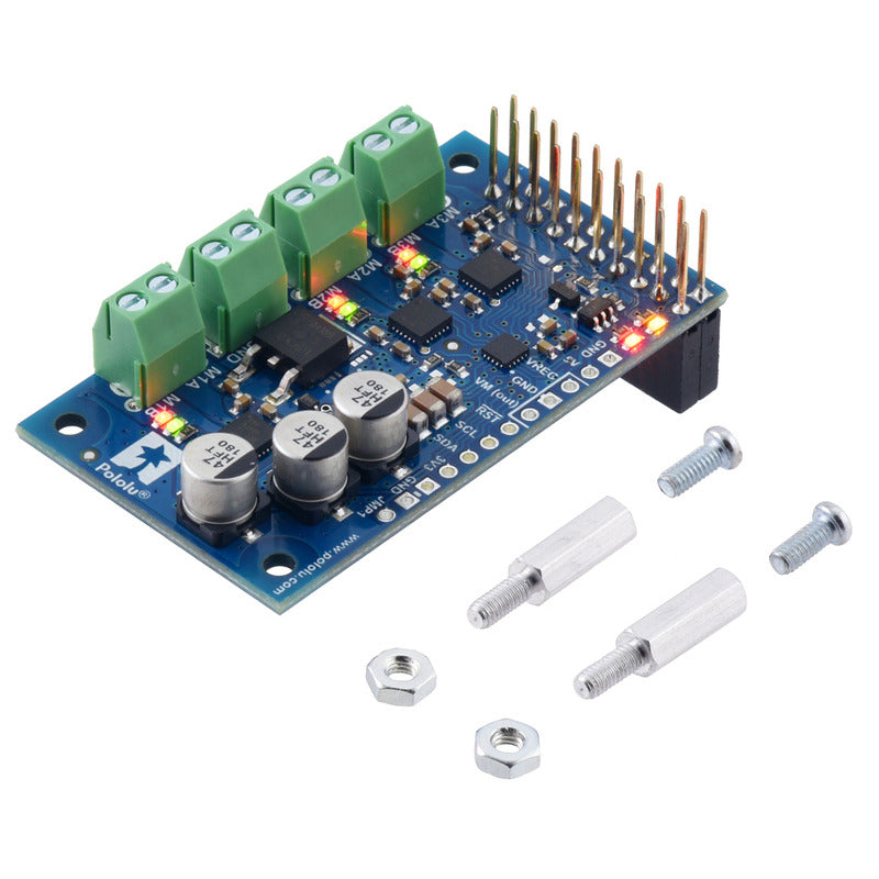 Pololu Motoron M3H256 Triple Motor Controller for Raspberry Pi (w/ Connectors)