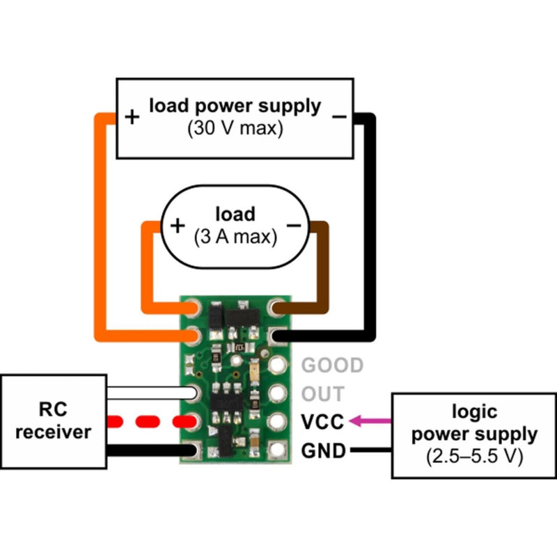 Pololu RC Switch with Small Low-Side MOSFET (3A)