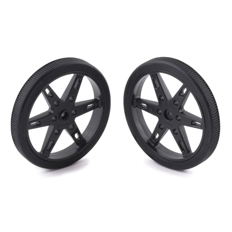 Pololu Wheel Pair for Micro Servo Splines (20T, 4.8 mm) 60 x 8 mm (Black)