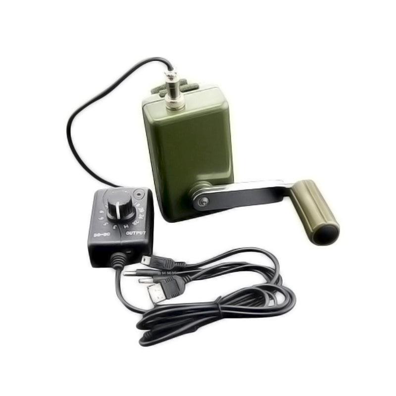 Portable Hand Crank Power Generator w/ Voltage Regulator
