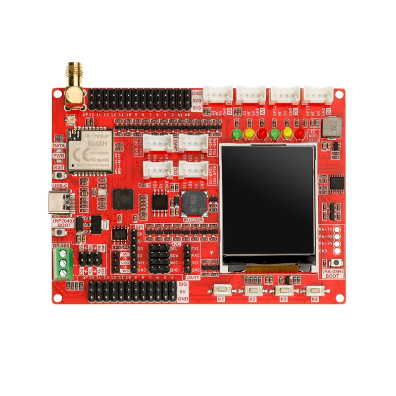 Elecrow RA-08H LoRaWAN Dev Board w/ RP2040 w/ 1.8-inch LCD, Long Range (915 MHz)