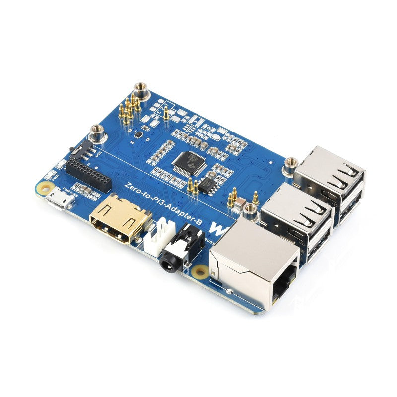 Waveshare Raspberry Pi Zero 2W to 3B Adapter, Solution for RPi 3