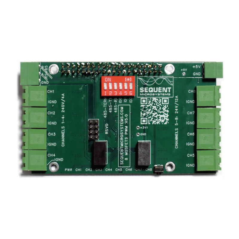Sequent Microsystems 8 MOSFETS 8-Layer Stackable HAT for Raspberry Pi