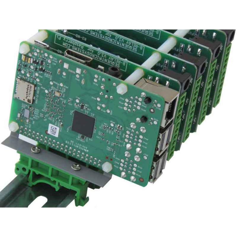 Sequent Microsystems DIN-RAIL Kit Type 2 Perpendicular Mount for Raspberry Pi