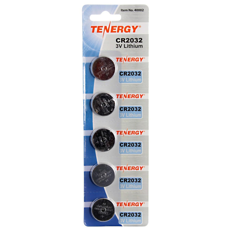 Tenergy 3V 220 mAh CR2032 Button Cells (5x)